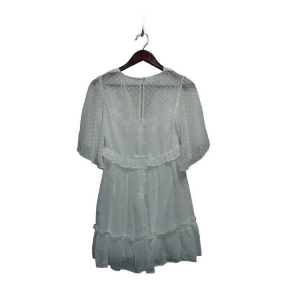 White ruffled Angel dress Bell sleeves by B. Darlin.  Size‎ 2 - Picture 8 of 10